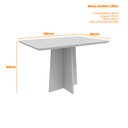 Ver imagem 3 de Conjunto Mesa de Jantar 1,20m Anitta Tampo em Mdf com Vidro e 4 Cadeiras Ana Ypê/preto/ja03 - New Ce