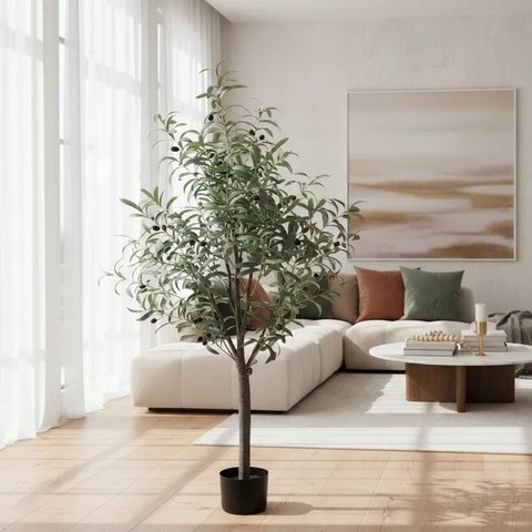 Oliveira Artificial Árvore Decoração Planta com 1.50cm, Planta para Decoração de Casa.