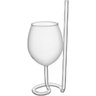Taça Vinho Água Home&co com Canudo Borossilicato 300ml 21x6x6cm Transparente - 1