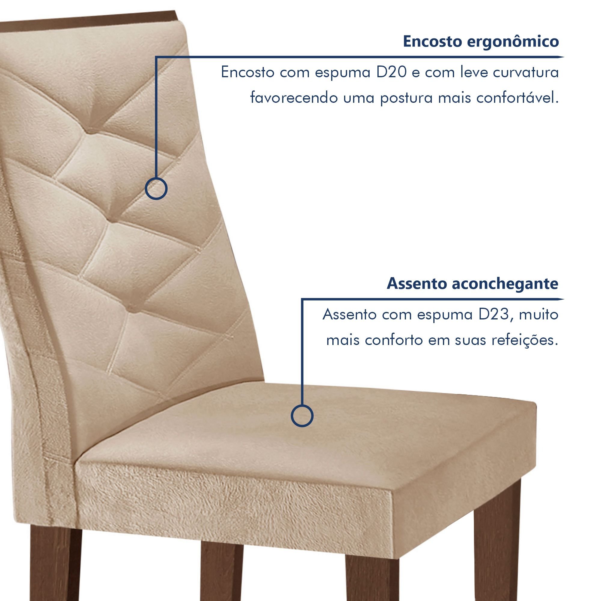 Conjunto Mesa Redonda com Vidro e 4 Cadeiras Tampo Barcelona Yescasa - 6