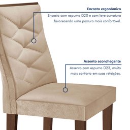 Conjunto Mesa Redonda com Vidro e 4 Cadeiras Tampo Barcelona Yescasa - 6