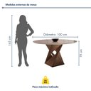 Ver imagem 4 de Conjunto Mesa Redonda com Vidro e 4 Cadeiras Tampo Barcelona Yescasa