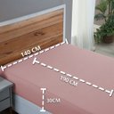 Ver imagem 4 de Lençol Cama Box Casal 100% Algodão 200 Fios com Elástico Hotel Pousada Revenda:rose