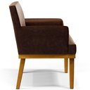 Ver mais imagens de Kit 3 Poltronas Decorativas Para Sala De Estar E Recepção Beatriz W01 Couríssimo Marrom - Lyam