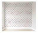 Ver imagem 1 de Papel de parede infantil triângulo rosa menina para quarto de bebê M² PP138