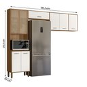 Ver imagem 5 de Armário de Cozinha Compacta Paolla 261,2 Cm com 8 Portas Ipe/off White