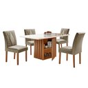 Ver imagem 3 de Conjunto Sala de Jantar Mesa Tampo Smart Plus Vidro 120x90cm com 4 Cadeiras Elis Yescasa