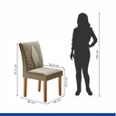 Ver imagem 5 de Conjunto Sala de Jantar Mesa Tampo Smart Plus Vidro 120x90cm com 4 Cadeiras Elis Yescasa