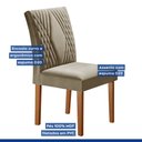 Ver imagem 5 de Conjunto Sala de Jantar Mesa Tampo Slim Plus Vidro 120x90cm com 4 Cadeiras Elis Yescasa