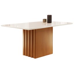Conjunto Sala de Jantar Mesa Tampo Slim Plus Vidro 120x90cm com 4 Cadeiras Elis Yescasa - 11