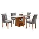 Ver imagem 3 de Conjunto Sala de Jantar Mesa Tampo Smart Plus Vidro 120x90cm com 4 Cadeiras Elis Yescasa