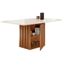 Conjunto Sala de Jantar Mesa Tampo Slim Plus Vidro 120x90cm com 4 Cadeiras Elis Yescasa - 12
