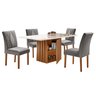 Conjunto Sala de Jantar Mesa Tampo Slim Plus Vidro 120x90cm com 4 Cadeiras Elis Yescasa - 11