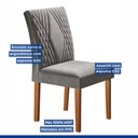 Ver imagem 5 de Conjunto Sala de Jantar Mesa Tampo Slim Plus Vidro 120x90cm com 4 Cadeiras Elis Yescasa