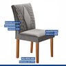 Conjunto Sala de Jantar Mesa Tampo Slim Plus Vidro 120x90cm com 4 Cadeiras Elis Yescasa - 5
