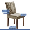 Ver imagem 5 de Conjunto Sala de Jantar Mesa Tampo Slim Plus Vidro 170x90cm com 6 Cadeiras Elis