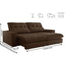 Ver imagem 3 de Sofa Retrátil Dublin 2,90m Mola Ensacada 05 Lugares Txr