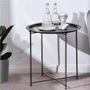 Ver imagem 2 de Mesinha Lateral Moderna Minimalista Industrial Mesinha Canto Preta