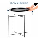 Ver imagem 5 de Mesinha Lateral Moderna Minimalista Industrial Mesinha Canto Preta