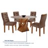 Conjunto Mesa Redonda com Vidro e 4 Cadeiras Tampo Barcelona Yescasa - 9