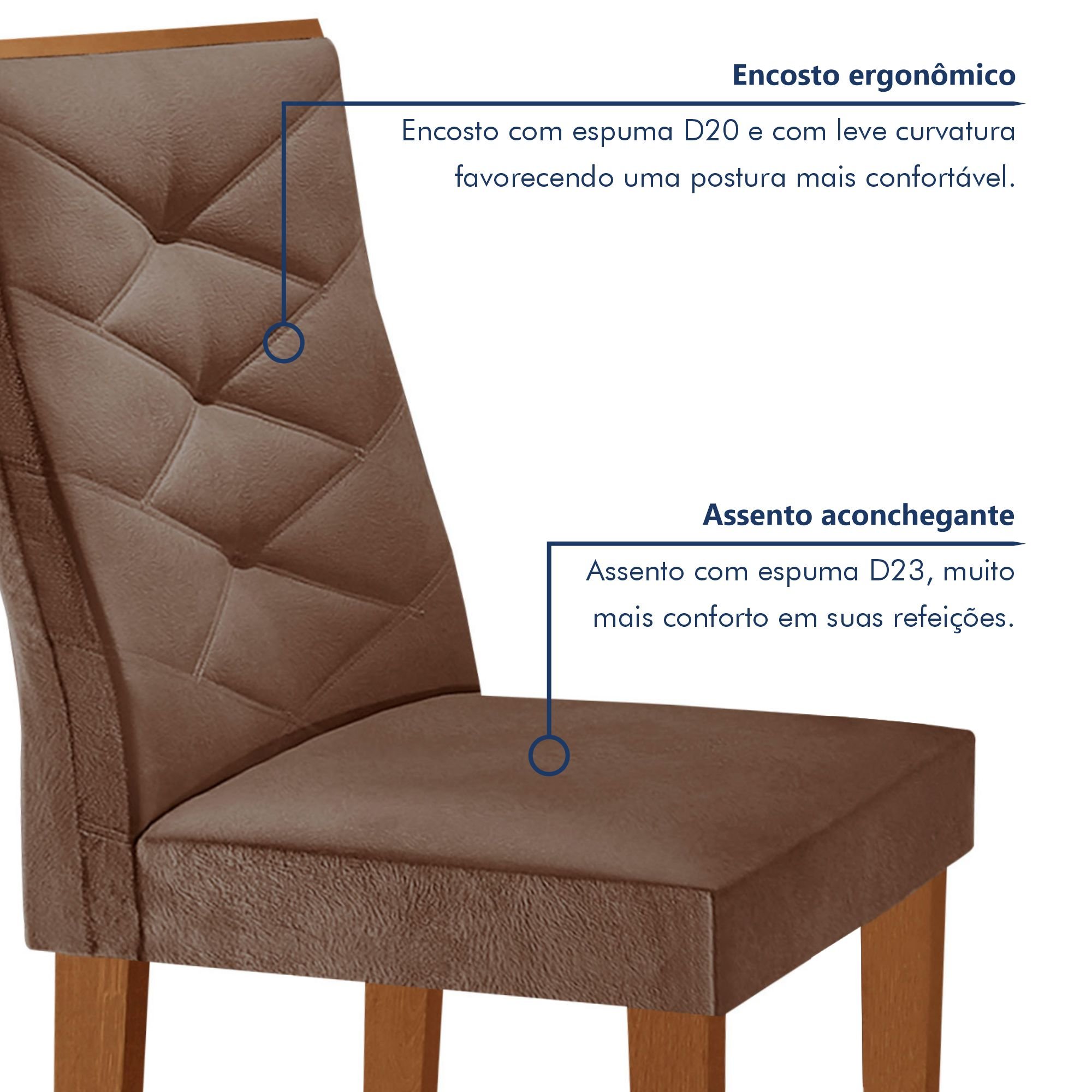 Conjunto Mesa Redonda com Vidro e 4 Cadeiras Tampo Barcelona Yescasa - 6