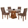 Conjunto Mesa Redonda com Vidro e 4 Cadeiras Tampo Barcelona Yescasa - 15