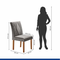 Conjunto Sala de Jantar Mesa Tampo Slim Plus Vidro 170x90cm com 6 Cadeiras Elis  - 9