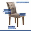 Ver imagem 4 de Conjunto Sala de Jantar Mesa Laguna Tampo Slim Plus Vidro 120x90cm com 4 Cadeiras Laguna Yescasa 