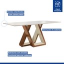 Ver imagem 3 de Conjunto Sala de Jantar Mesa Laguna Tampo Slim Plus Vidro 120x90cm com 4 Cadeiras Laguna Yescasa 