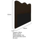 Ver imagem 5 de Cabeceira Casal Bari P02 140 cm Para Cama Box Marrom