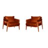 KIT 2 POLTRONA DECORATIVA MILÃO LUXO DORA BELA - 0126 Ferrugem - 1