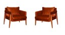 Ver imagem 1 de KIT 2 POLTRONA DECORATIVA MILÃO LUXO DORA BELA - 0126 Ferrugem