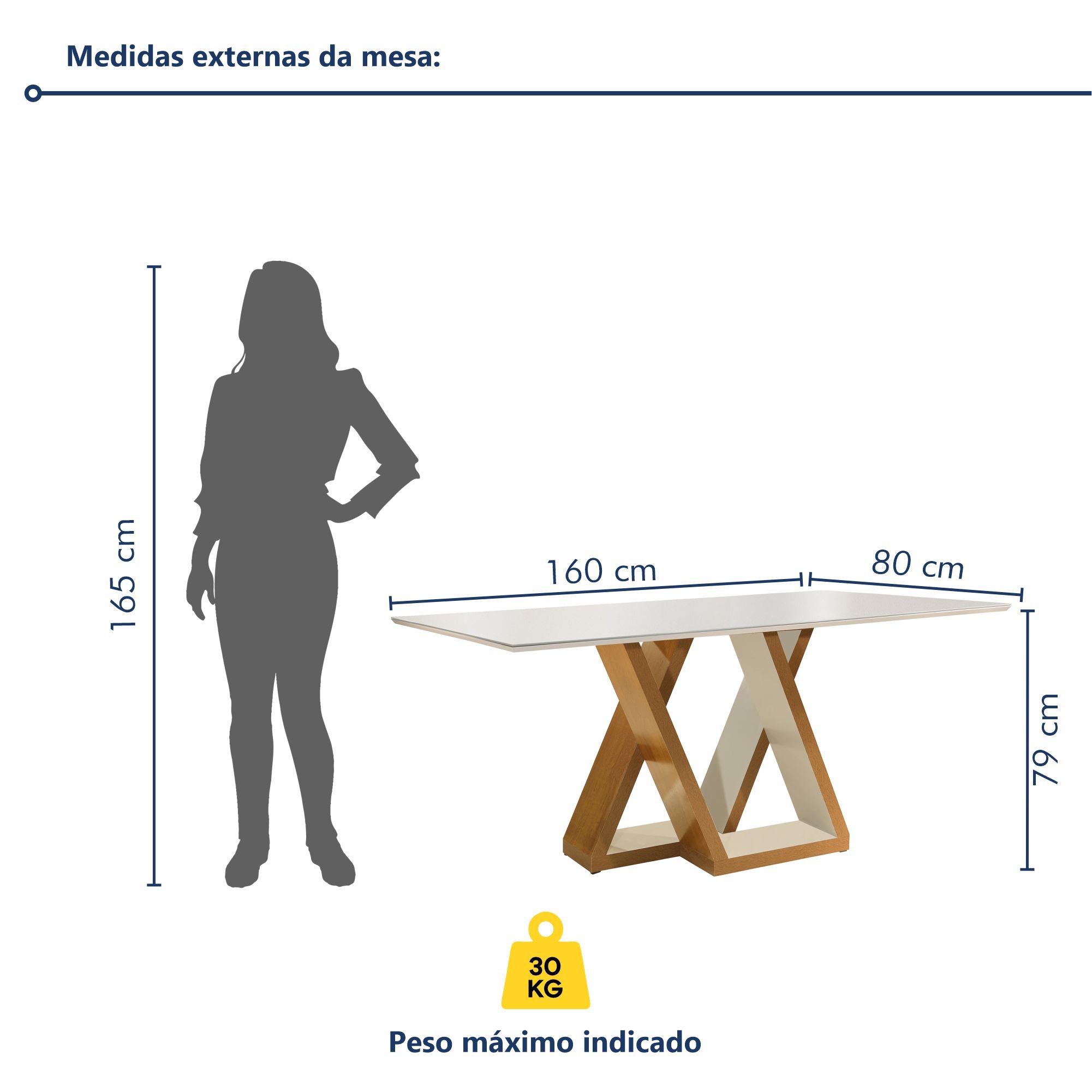 Conjunto Sala de Jantar Mesa Tampo Slim Plus Vidro 120x90cm com 4 Cadeiras Laguna Yescasa  - 9