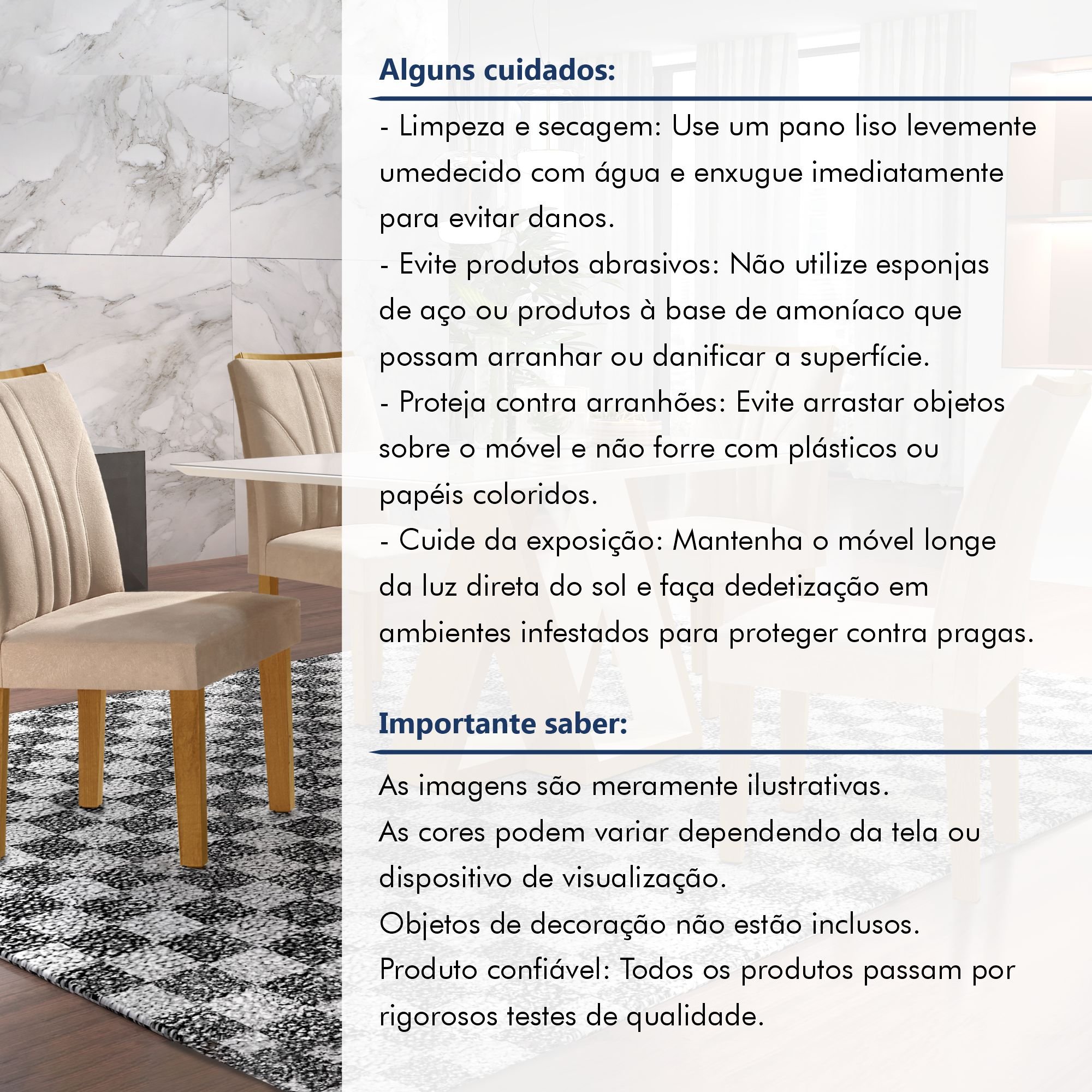 Conjunto Sala de Jantar Mesa Tampo Slim Plus Vidro 120x90cm com 4 Cadeiras Laguna Yescasa  - 13