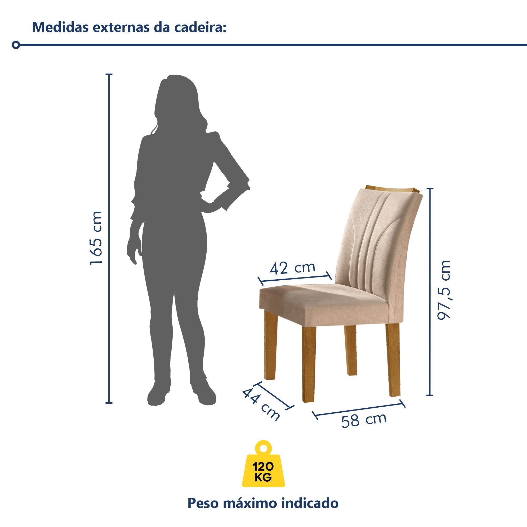 Conjunto Sala de Jantar Mesa Tampo Slim Plus Vidro 120x90cm com 4 Cadeiras Laguna Yescasa  - 10