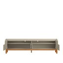 Ver imagem 2 de Rack com 220cm Cantos Arredondados 4 Portas para Tv 75 Flip 2.2 Patrimar Off White