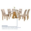 Ver mais imagens de Conjunto Sala de Jantar Mesa Laguna Tampo Slim Plus Vidro 170x90cm com 6 Cadeiras Laguna