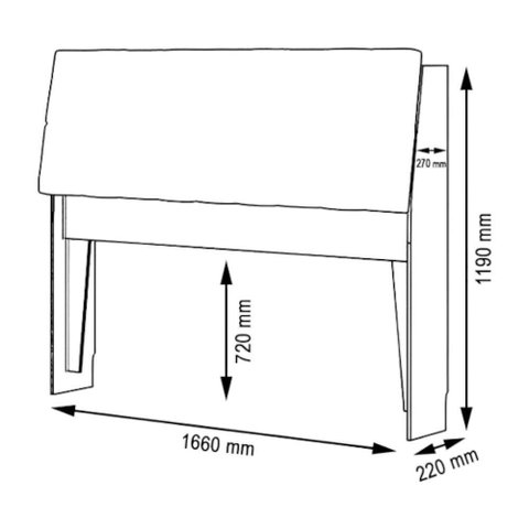 Cabeceira Ísis Queen para Cama Box Estrutura MDF-MDP Estofada Chocolate Framar