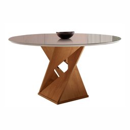Conjunto Mesa Redonda com Vidro e 4 Cadeiras Tampo Barcelona Yescasa - 11