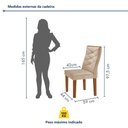 Ver imagem 3 de Conjunto Mesa de Jantar Redonda 4 Cadeiras Tampo de Vidro Barcelona Yescasa Cinamomo Off White
