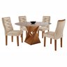 Conjunto Mesa Redonda com Vidro e 4 Cadeiras Tampo Barcelona Yescasa - 15