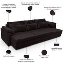 Ver imagem 4 de Sofá Retrátil para Sala de Estar 4 Lugares 297cm Riza S03 Couro Vinho - Lyam Decor