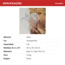 Ver imagem 2 de Balde de Gelo de Vidro 1,8L Transparente 17x21x16cm Champanheira Bar Bebidas