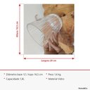Ver imagem 3 de Balde de Gelo de Vidro 1,8L Transparente 17x21x16cm Champanheira Bar Bebidas