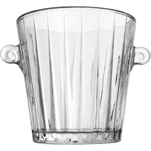 Balde de Gelo de Vidro 1,8L Transparente 17x21x16cm Champanheira Bar Bebidas