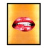 Quadro "Lips" Adriana Figueiredo Mercado da Imagem Obra Assinada Preto - 1