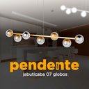 Ver imagem 2 de Pendente Luminaria Lustre de Teto Jabuticaba de 7 Globos Decoração Casa Cozinha Sala Escritório