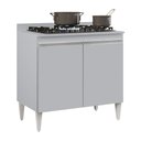 Ver imagem 1 de Balcão de Cozinha para Cooktop 80cm Flórida Cinza Claro - Lumil