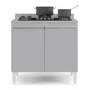 Ver imagem 2 de Balcão de Cozinha para Cooktop 80cm Flórida Cinza Claro - Lumil