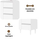 Ver imagem 2 de Balcão Recife 2 Portas 3 Gavetas MDF MDP 118cm Branco Milani Movelaria